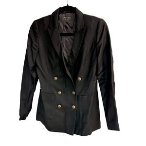 Rag & Bone Double Breasted Wool Blazer Black